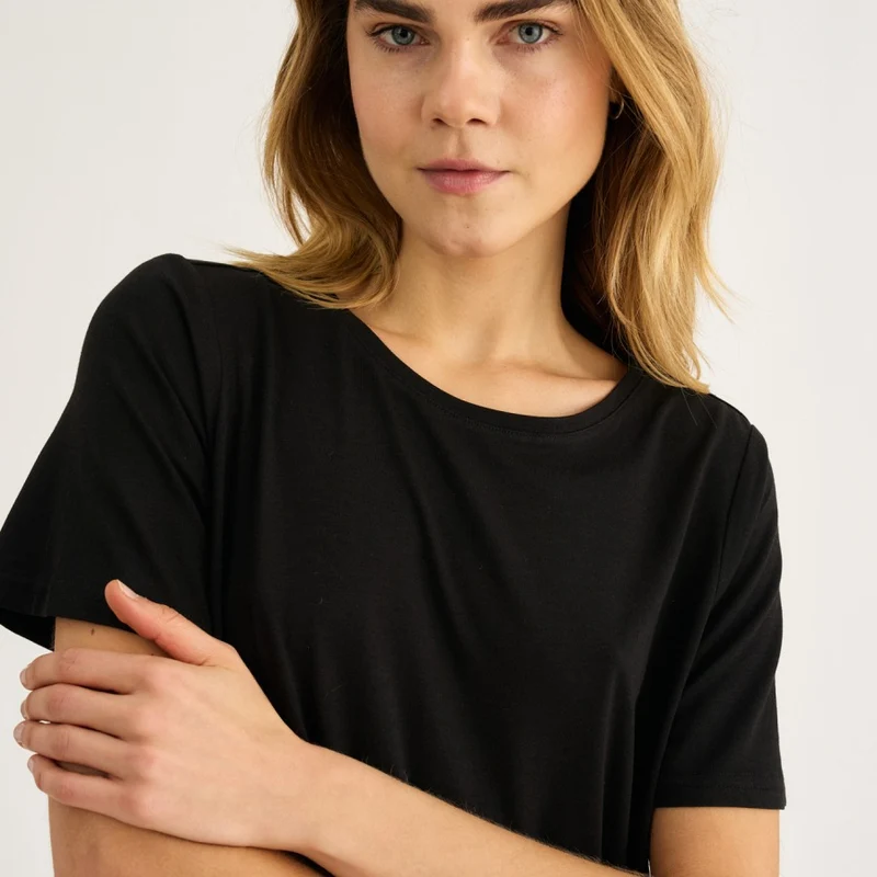 Schwarzes Bambus Big Shirt