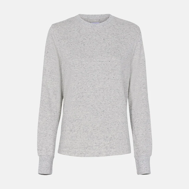 Hellgrau meliertes Bambus-Sweatshirt