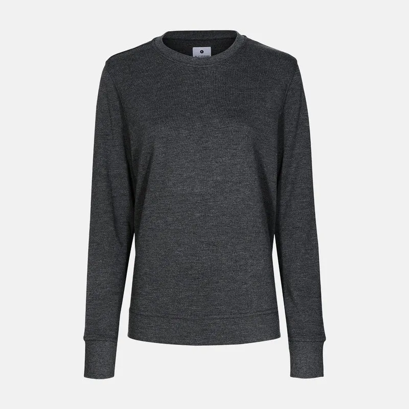 Dunkelgrau meliertes Bambus-Sweatshirt