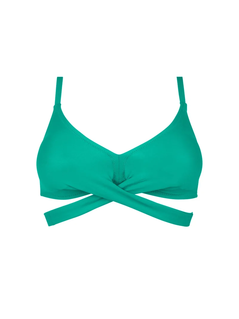 Antigel-Bademode von Lise Charmel - La Chiquissima Triangel-Bikini aus weichem Schaumstoff mit Bändern Mer Emeraude