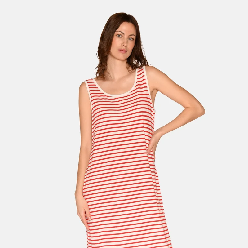 Rot gestreiftes Pyjama-Set aus Bambus - T-Shirt und Hose