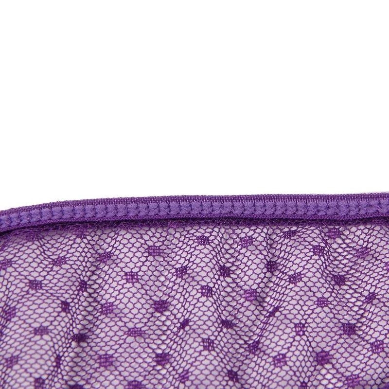 Lila High-Waist-Spitzenhöschen – Verstellbare Träger & Baumwollzwickel
