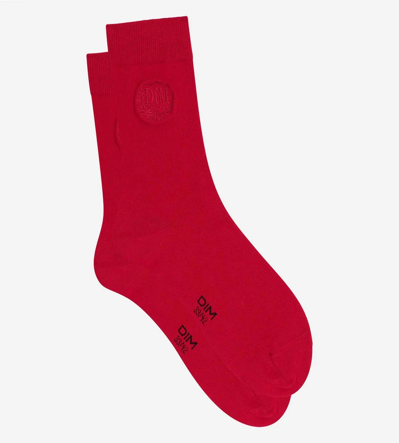 Rote Herrensocken aus Coton Fancy