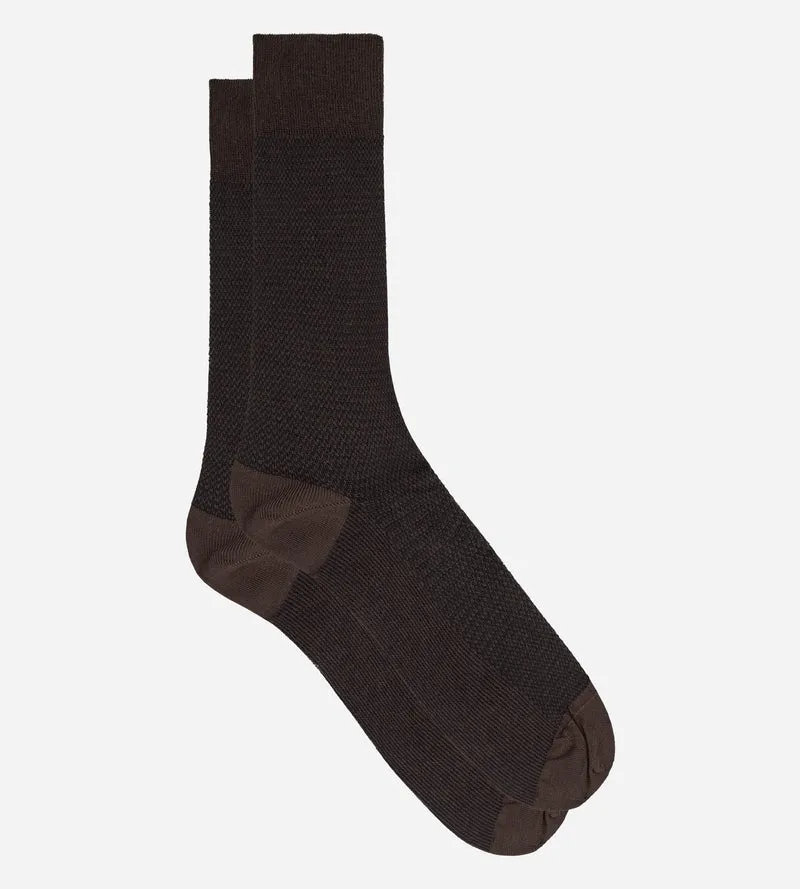 Herren-Socken aus Baumwolle in Holzbraun von La Mode