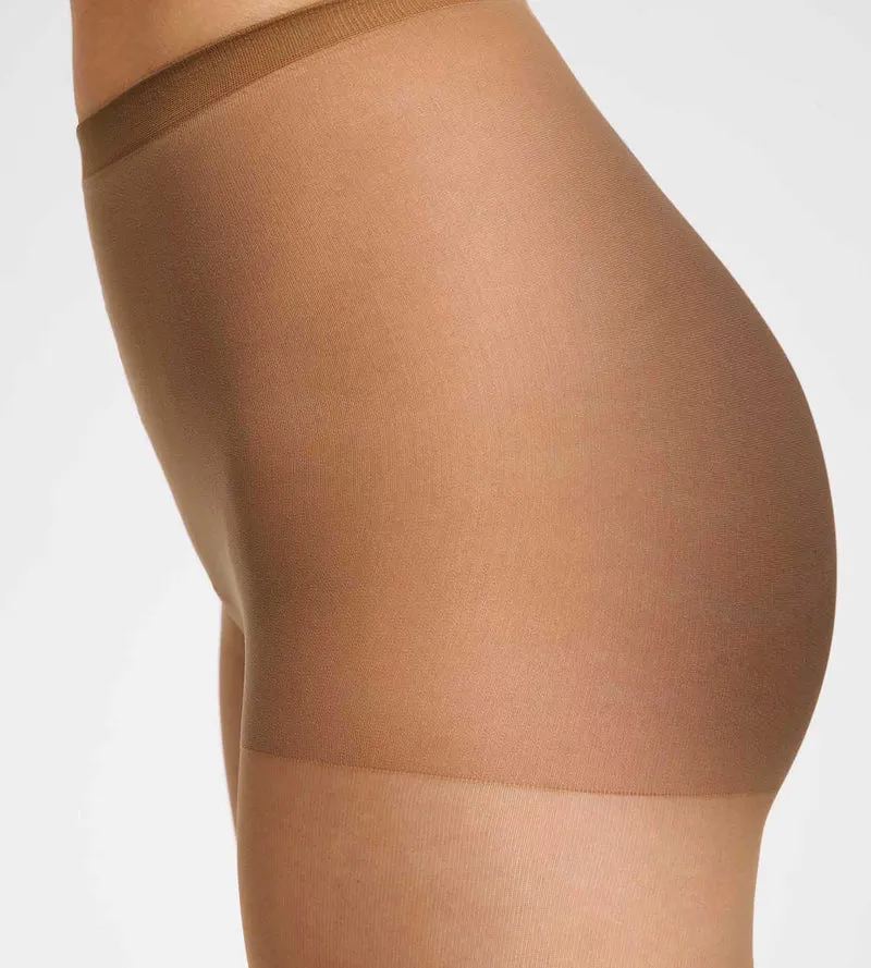 Transparente, nahtlose Strumpfhose in Nude-Braun