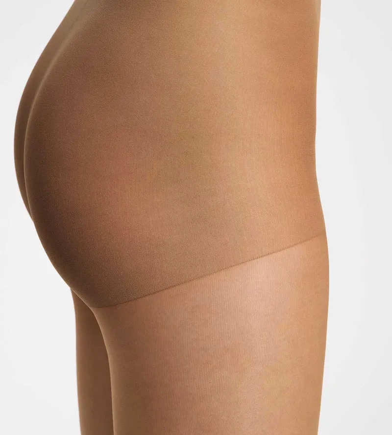 Transparente, nahtlose Strumpfhose in Nude-Braun