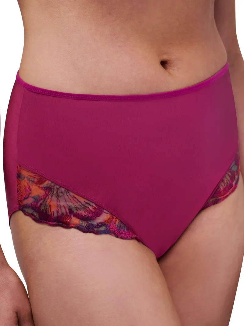 Chantelle - Lily High-Waist Full Brief Dark Fushia Multico