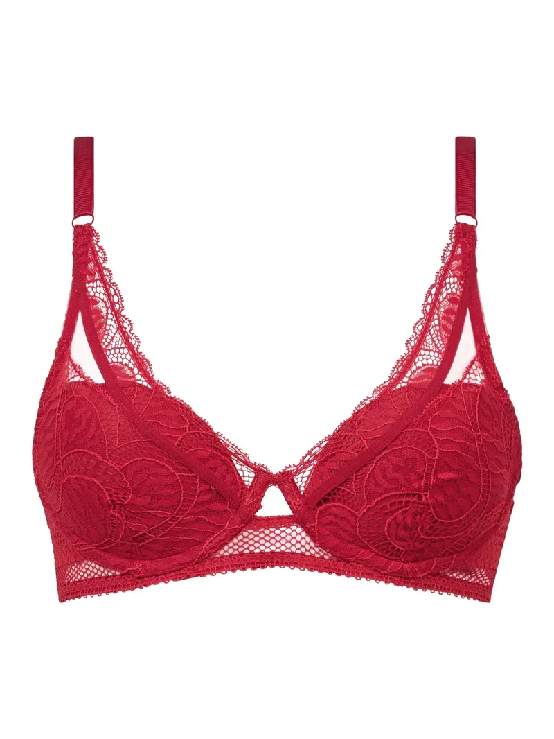 Chantelle - Amor Plunge T-Shirt-BH Scharlachrot