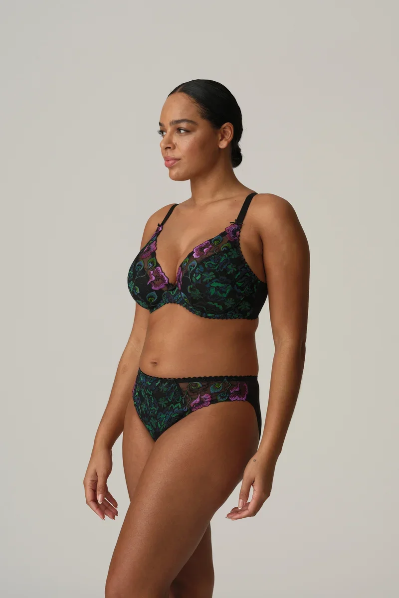Primadonna - San Angel Halb gepolsterter Plunge-BH Pfauenfeder