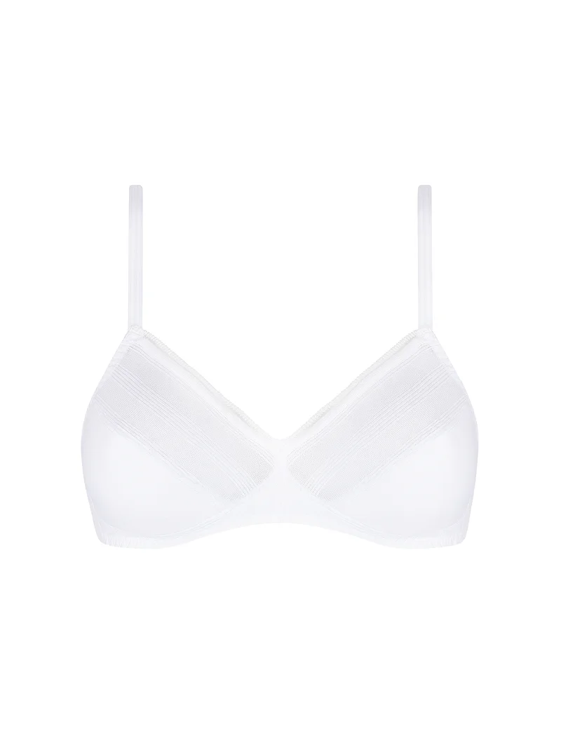 Antigel von Lise Charmel – Neuer kabelloser Triangel-BH Apesanteur Blanc