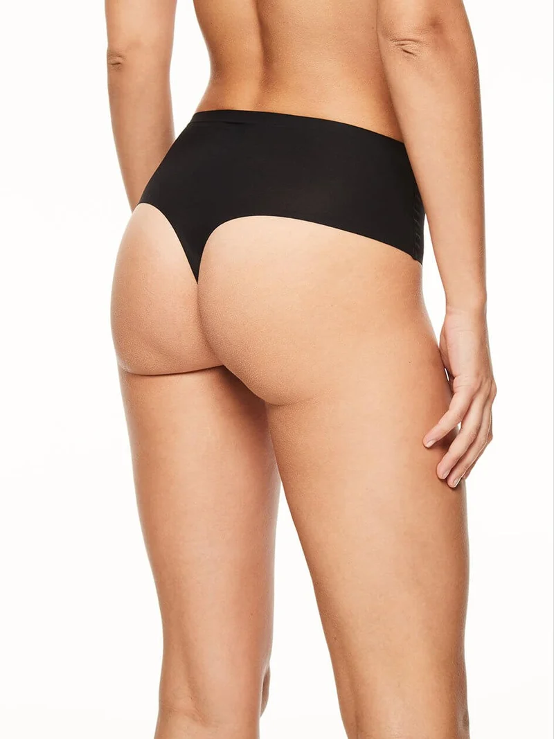 Chantelle – Softstretch-Tanga mit hoher Taille, Schwarz