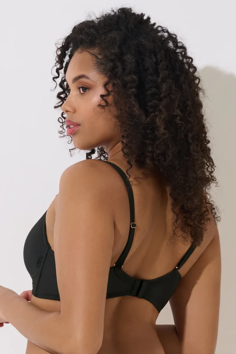Lisca – Laura V-Ausschnitt, bügelloser Soft-BH, Schwarz