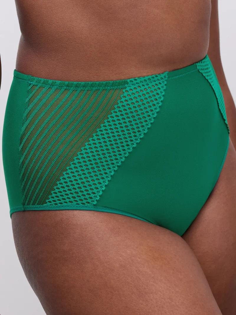 Chantelle - Play High-Waist Full Brief Racing Green