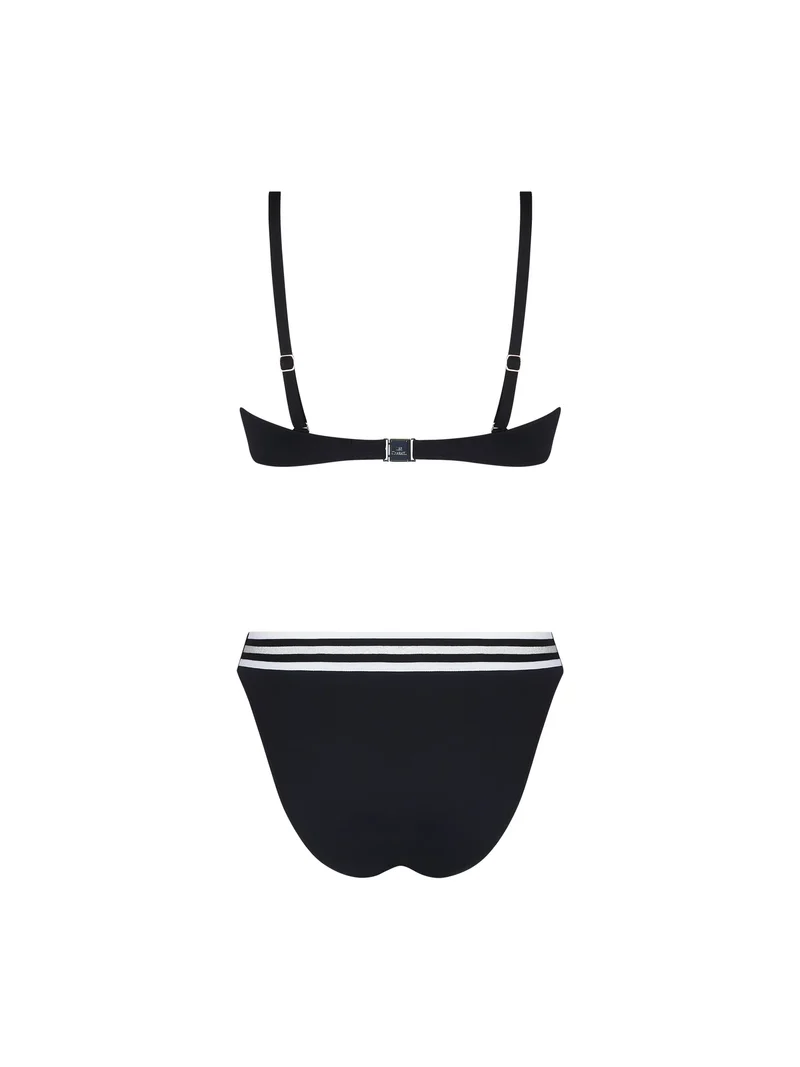 Lise Charmel Bademode - Energie Nautique Soft Cup Trägerloser Badeanzug Noir Silber