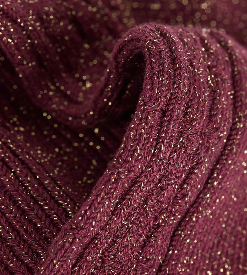 Intensivrote gerippte Socken von La Mode