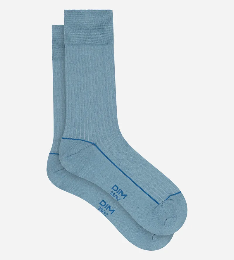 Herren-Socken aus Baumwolle in Olivgrün von La Mode Côtelée