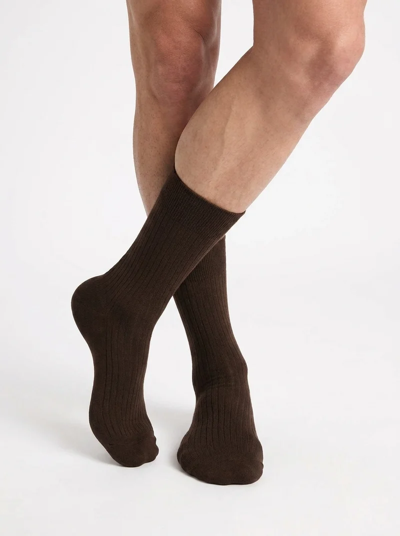 3er-Pack Herrensocken in den Farben Cassis, Schokoladenbraun und Taupe aus Baumwolle