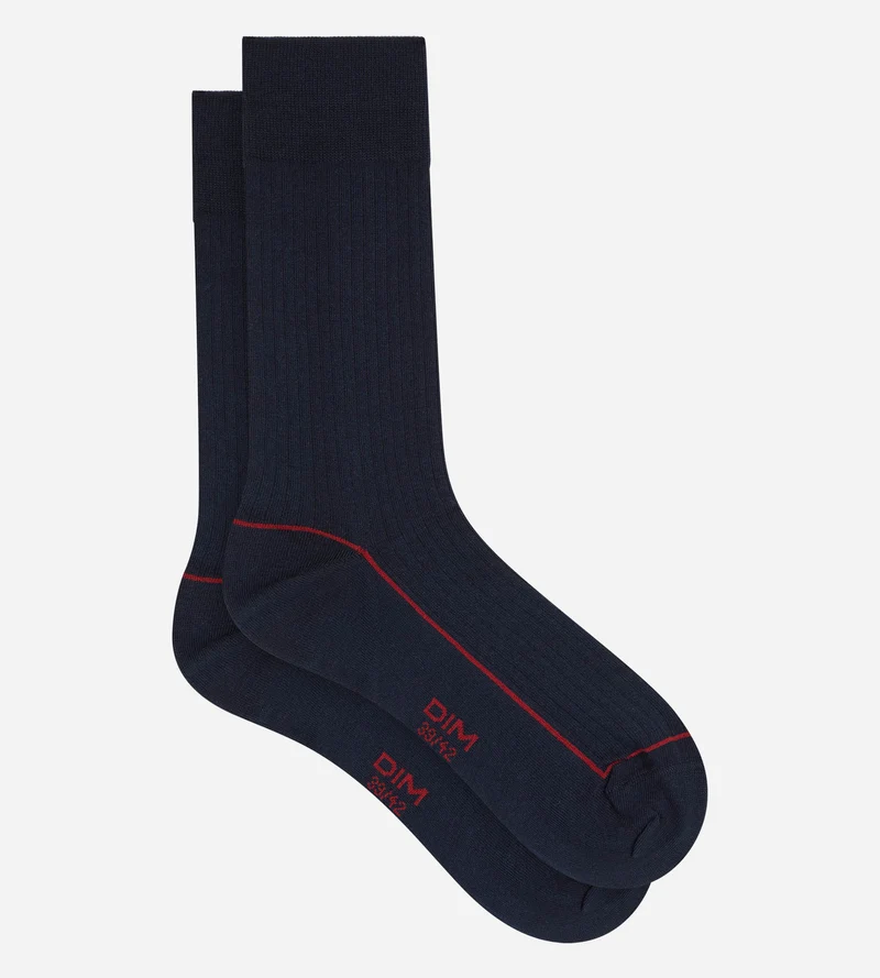 Herren-Socken aus ozeanblauer Baumwolle von La Mode Côtelée