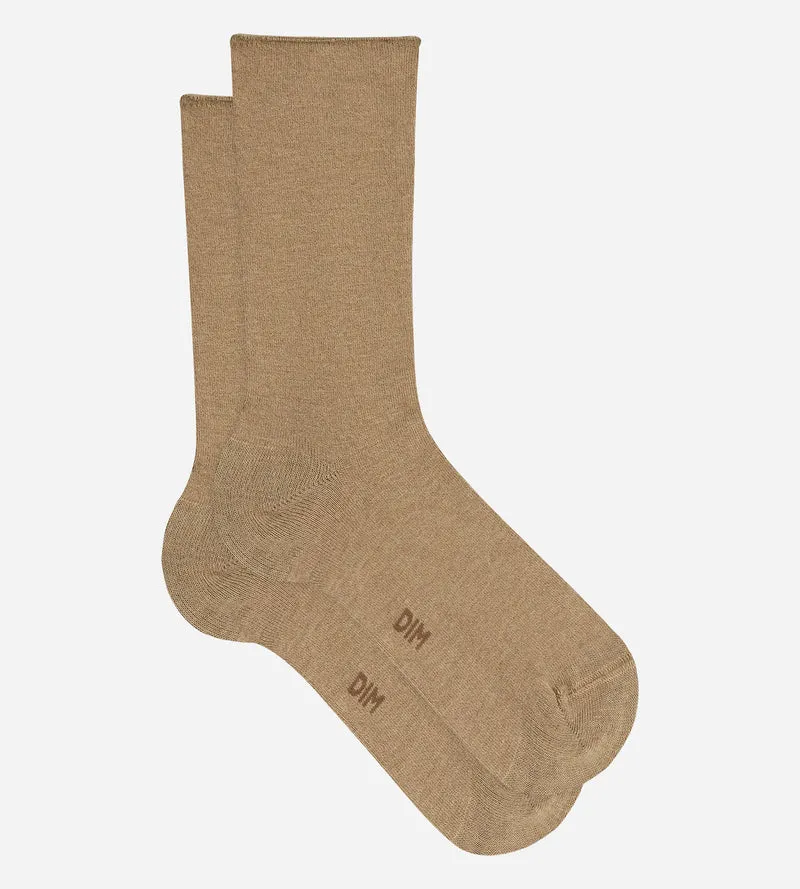 Beige-taupefarbene Damensocken „Laine Douce“