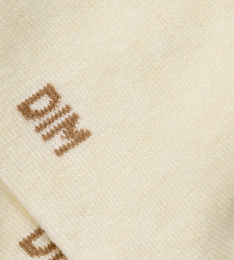 Damen-Socken in Elfenbein, weiche Wolle
