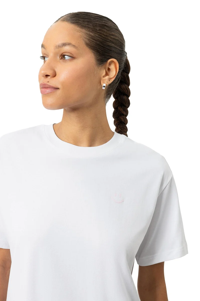 T-Shirt mit Smiley-Print, SOLID LOVE