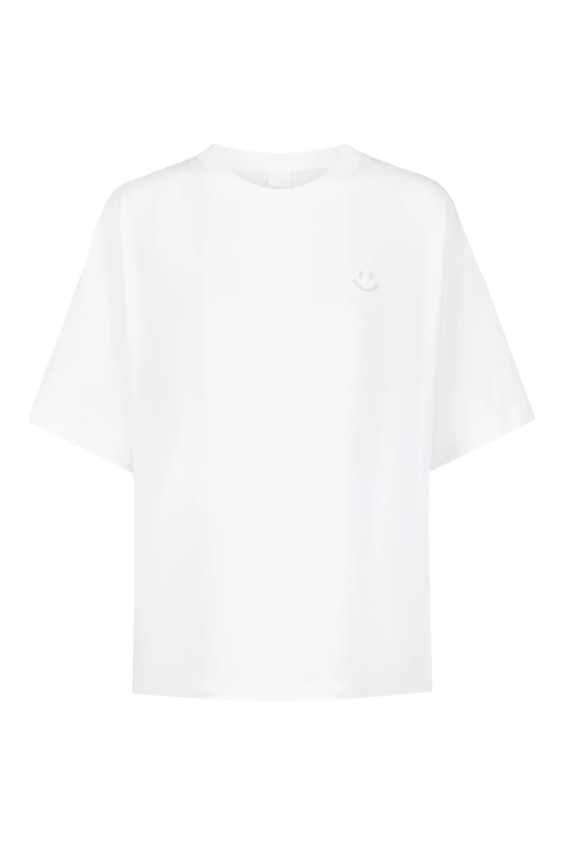 T-Shirt mit Smiley-Print, SOLID LOVE