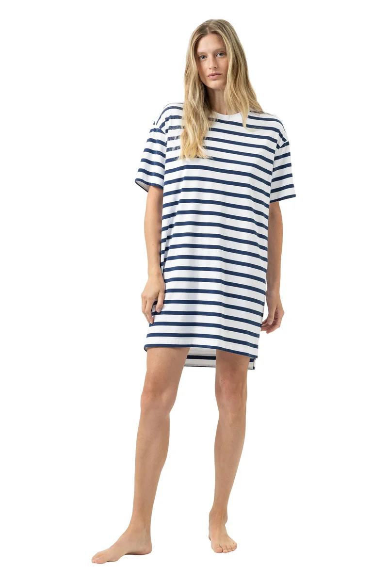 Sleepshirt, Nachthemd, kurzarm, gestreift, WARMING STRIPES