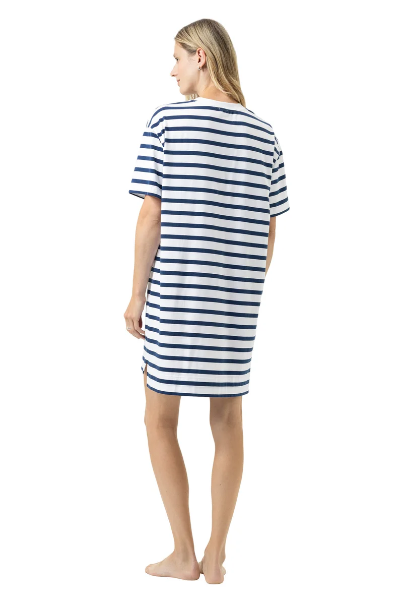Sleepshirt, Nachthemd, kurzarm, gestreift, WARMING STRIPES