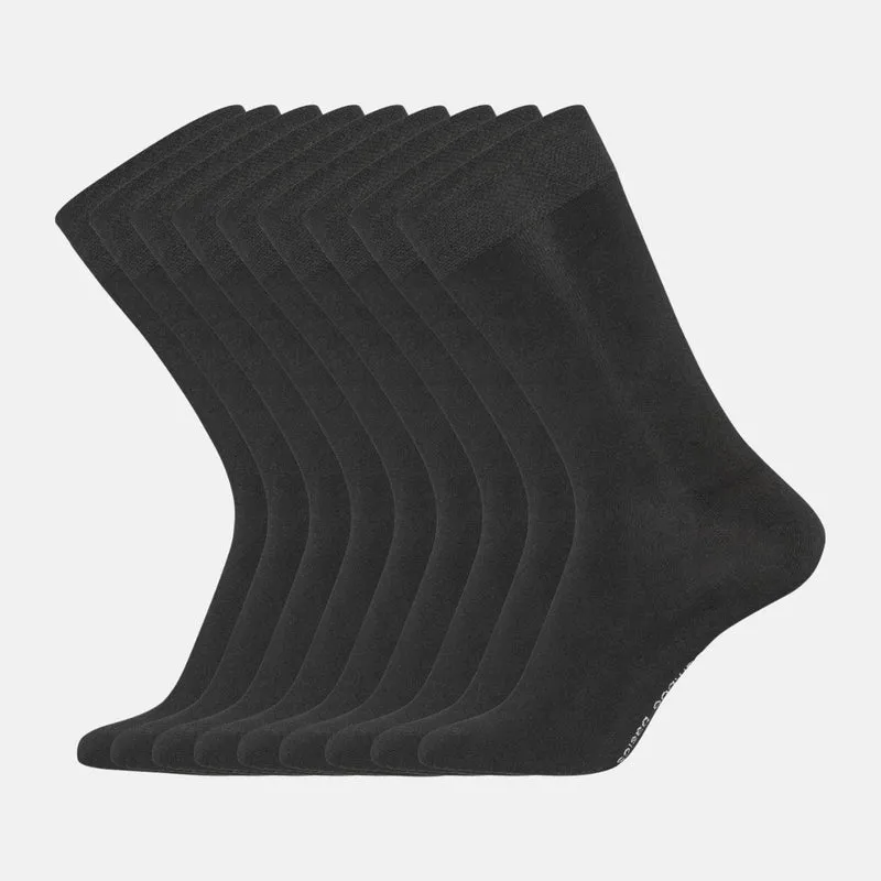 10er Pack Schwarze Bambussocken