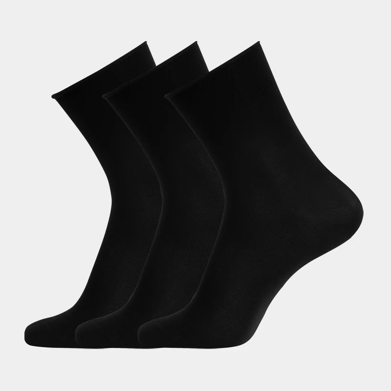 3er Pack Schwarze Bambussocken
