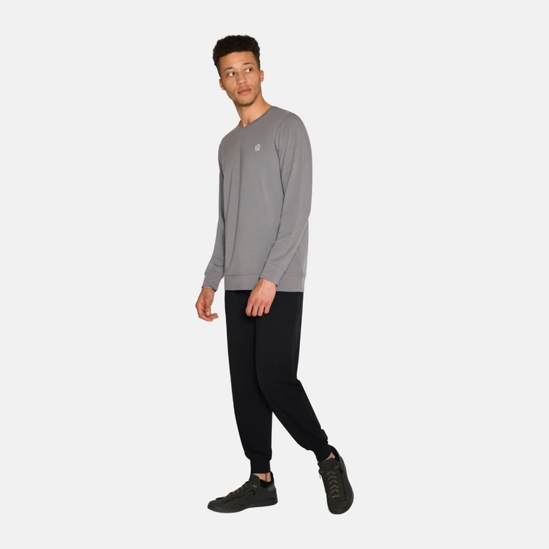Graues Langarm-Bambus-Sweatshirt