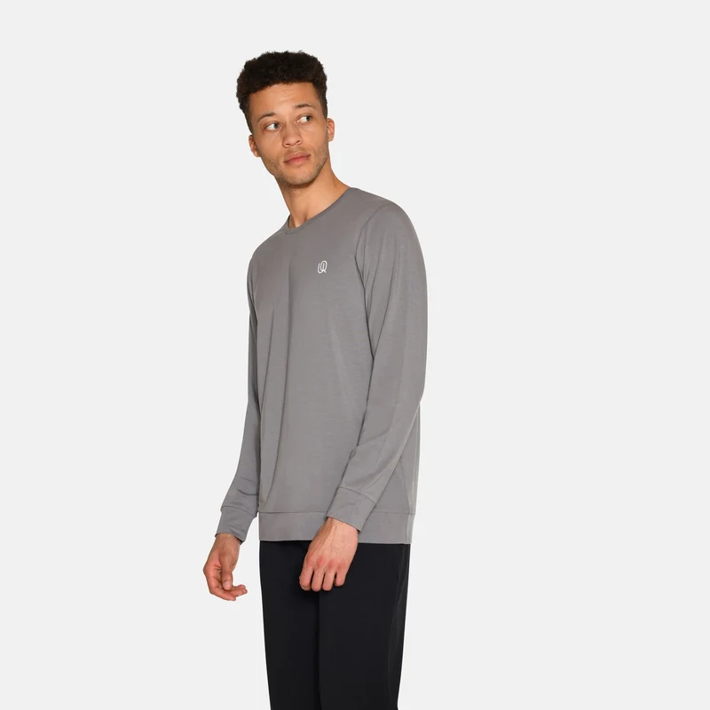 Graues Langarm-Bambus-Sweatshirt