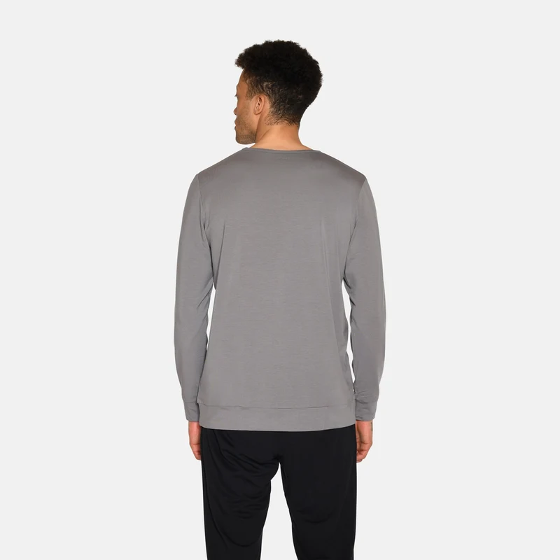Graues Langarm-Bambus-Sweatshirt