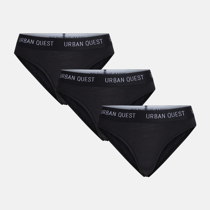 3er Pack Bambus Tai Panty schwarz