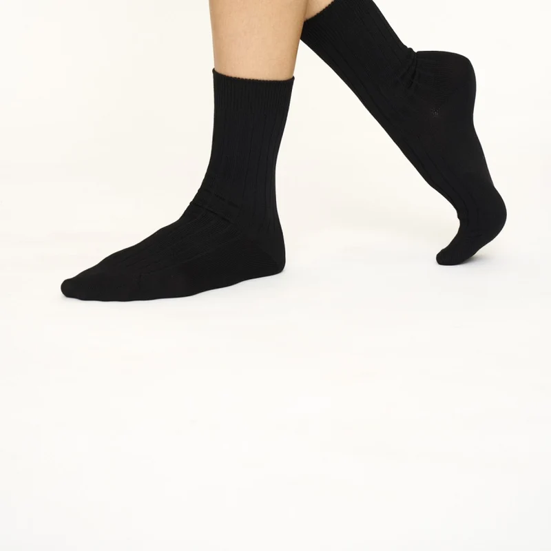 Schwarze Socken aus Bambus