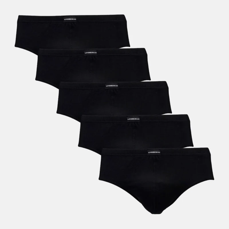 5er-Pack Schwarze Bambus-Slips für Männer