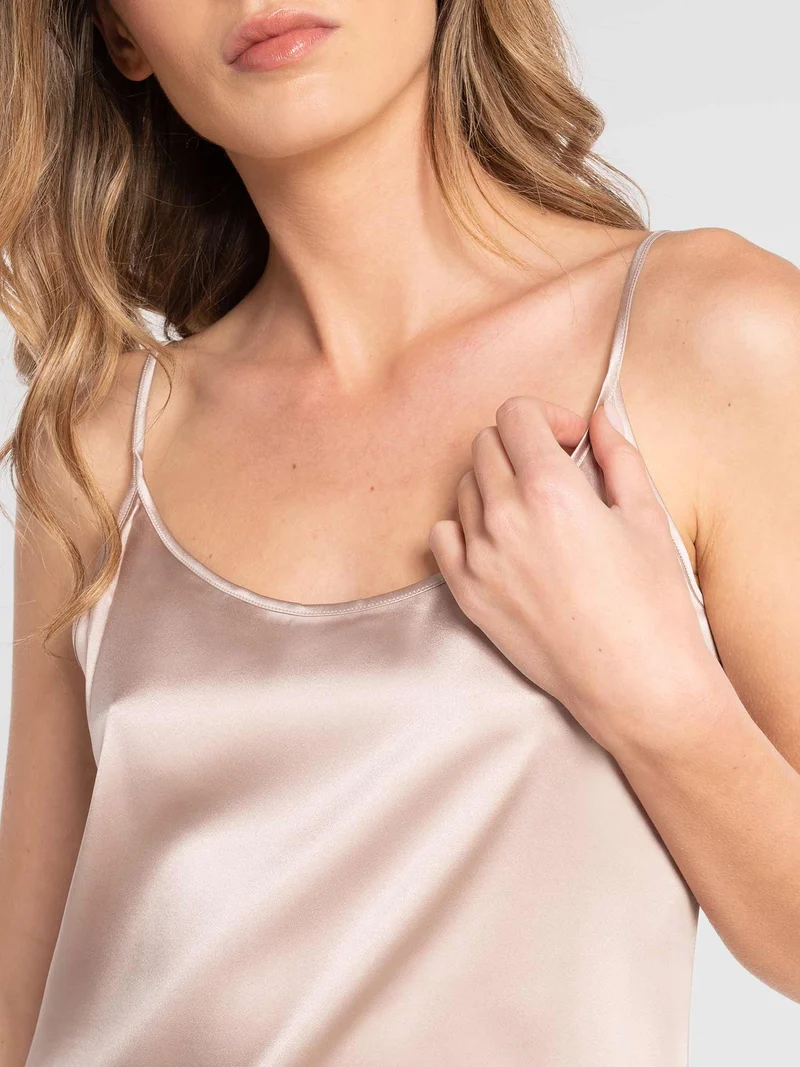 Spaghetti-Top PURE SILK STRETCH