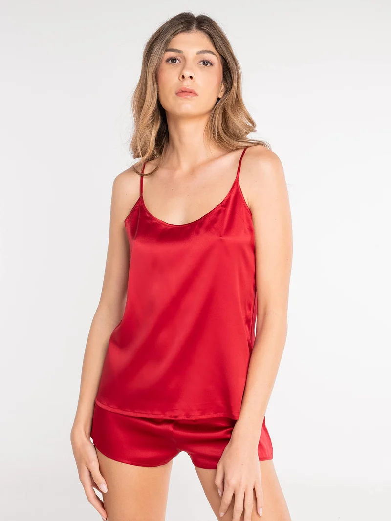 Spaghetti-Top PURE SILK STRETCH