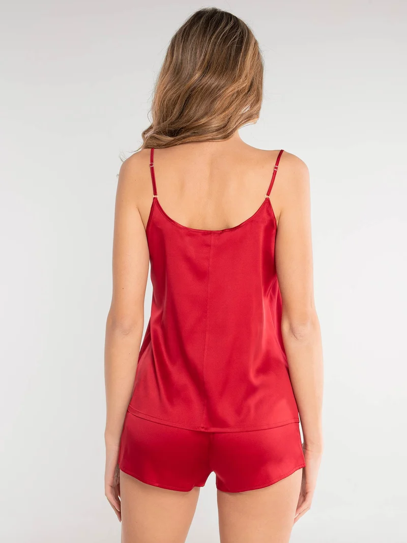 Spaghetti-Top PURE SILK STRETCH
