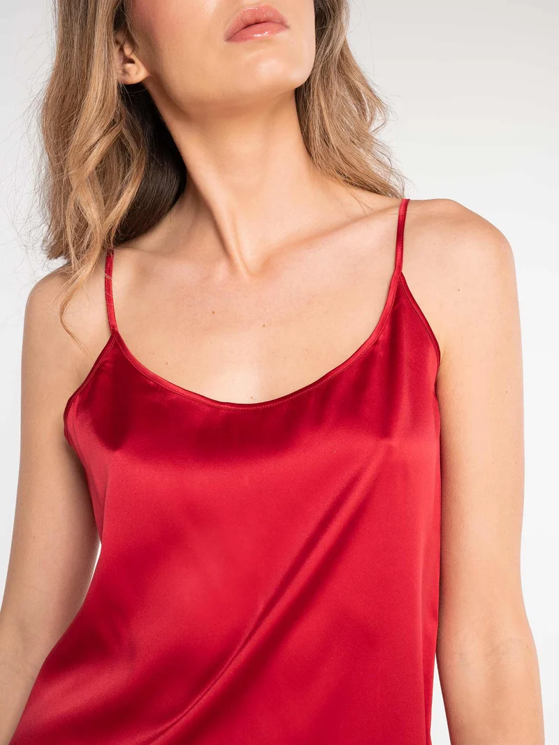 Spaghetti-Top PURE SILK STRETCH