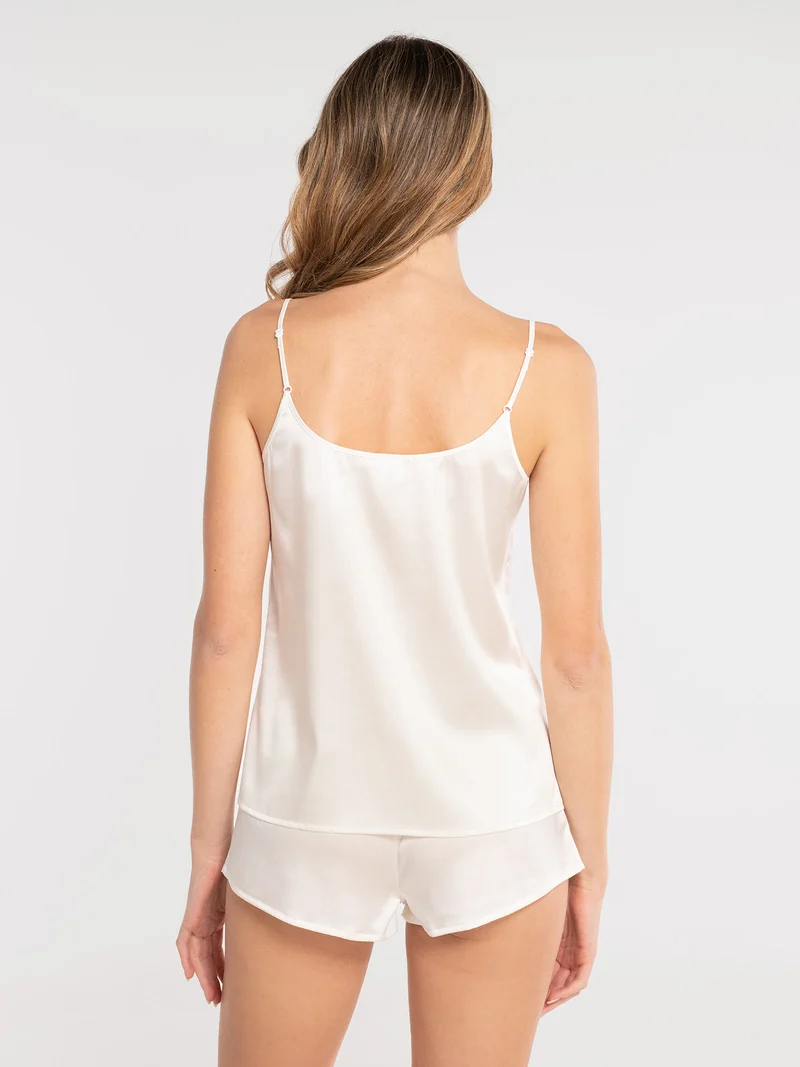 Spaghetti-Top PURE SILK STRETCH