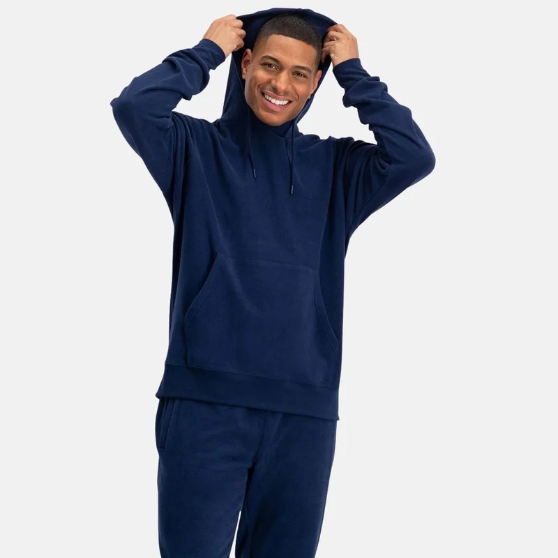 Boas Blauer Bambus-Kapuzenpullover