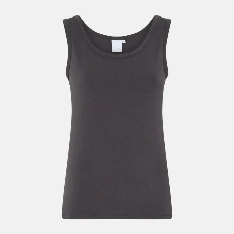 Graues Bambus-Tanktop mit breiten Trägern