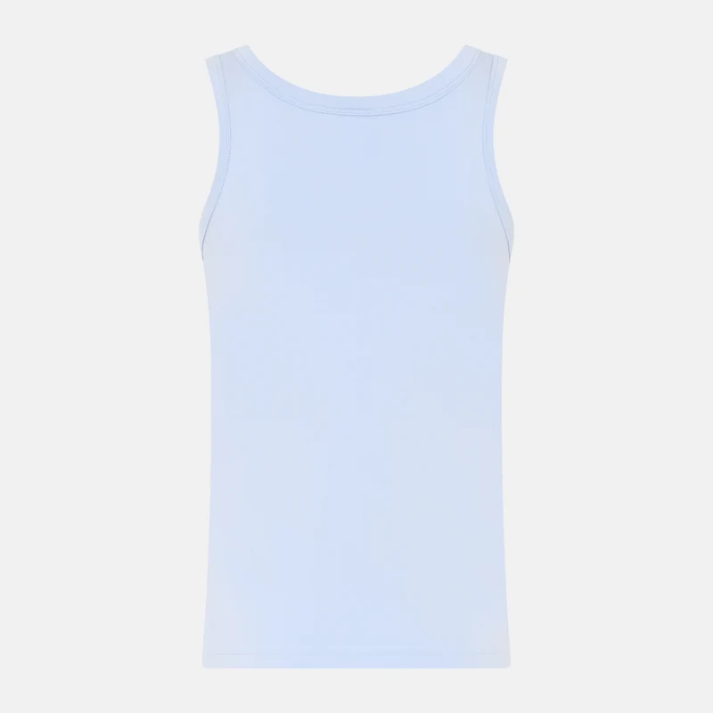 Hellblaues Bambus-Tanktop mit breiten Trägern