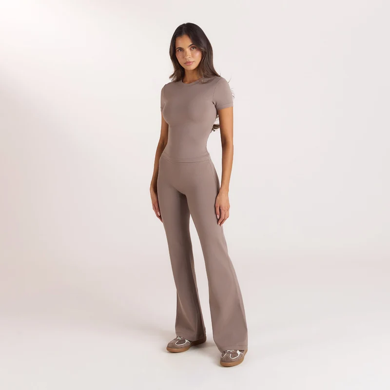 ContourSoft™ Flared Leggings - Mushroom