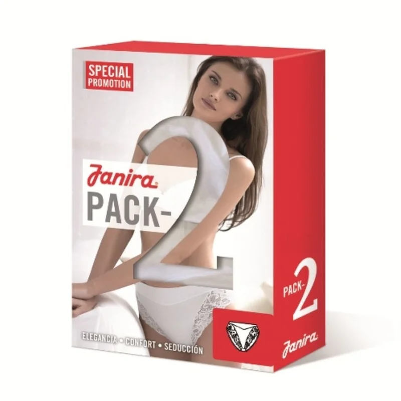 Janira - Esencial High Brief 2er-Pack Weiß