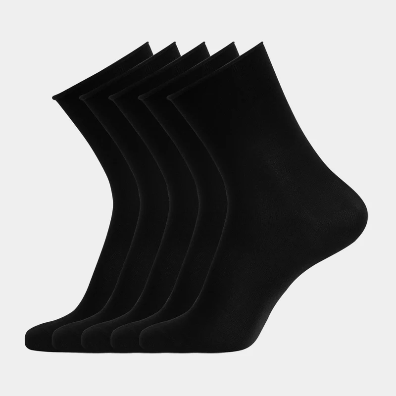 5er Pack Schwarze Bambussocken