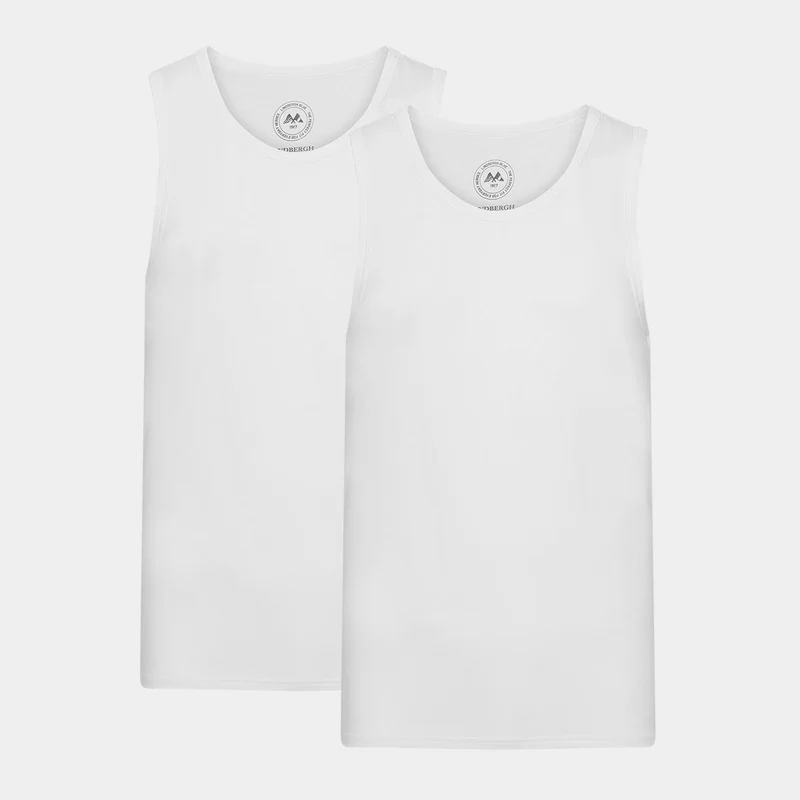 2 Pack weiße Bambus-Tank-Tops