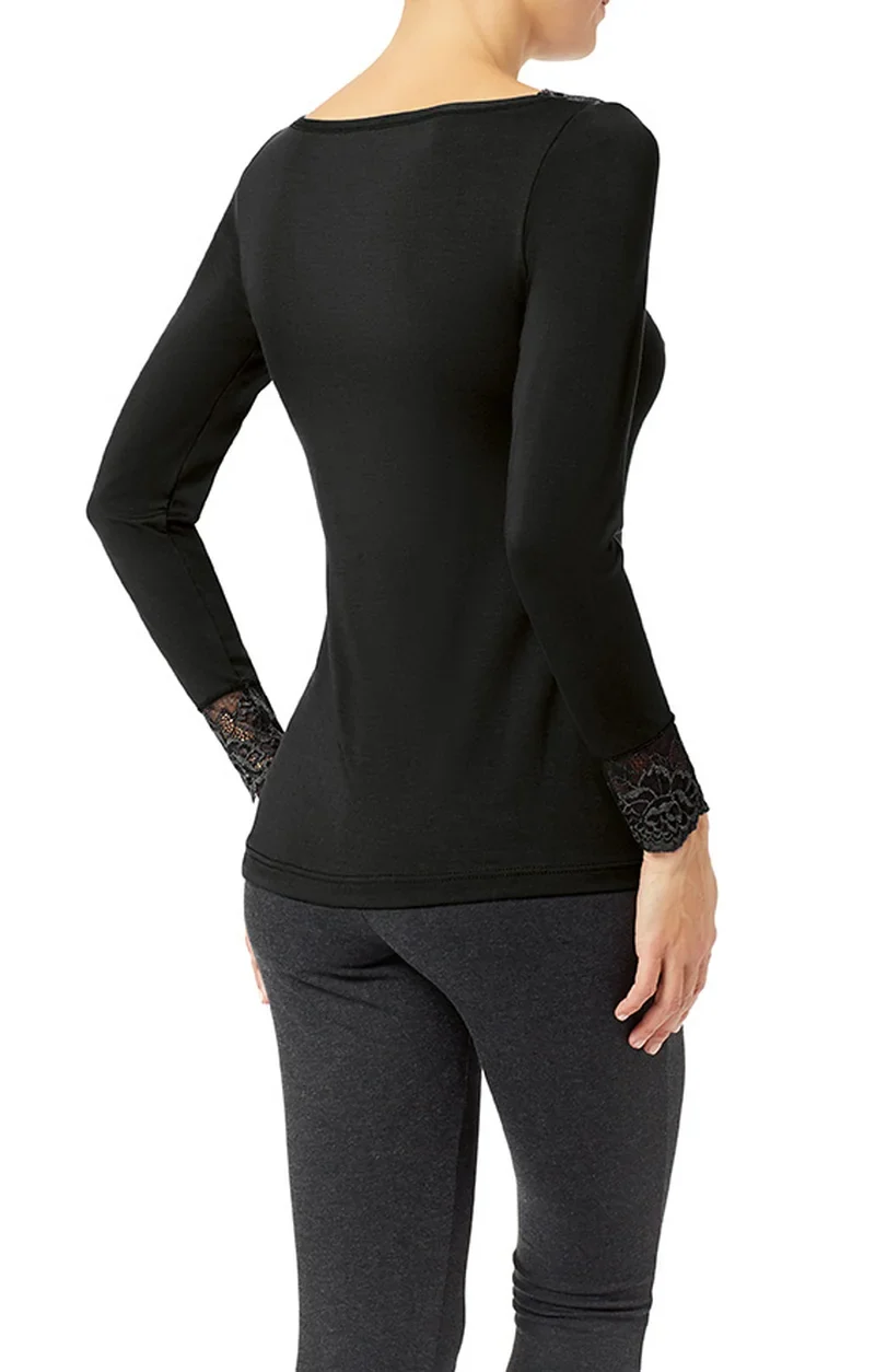 Janira - Greta Langarmpullover Schwarz