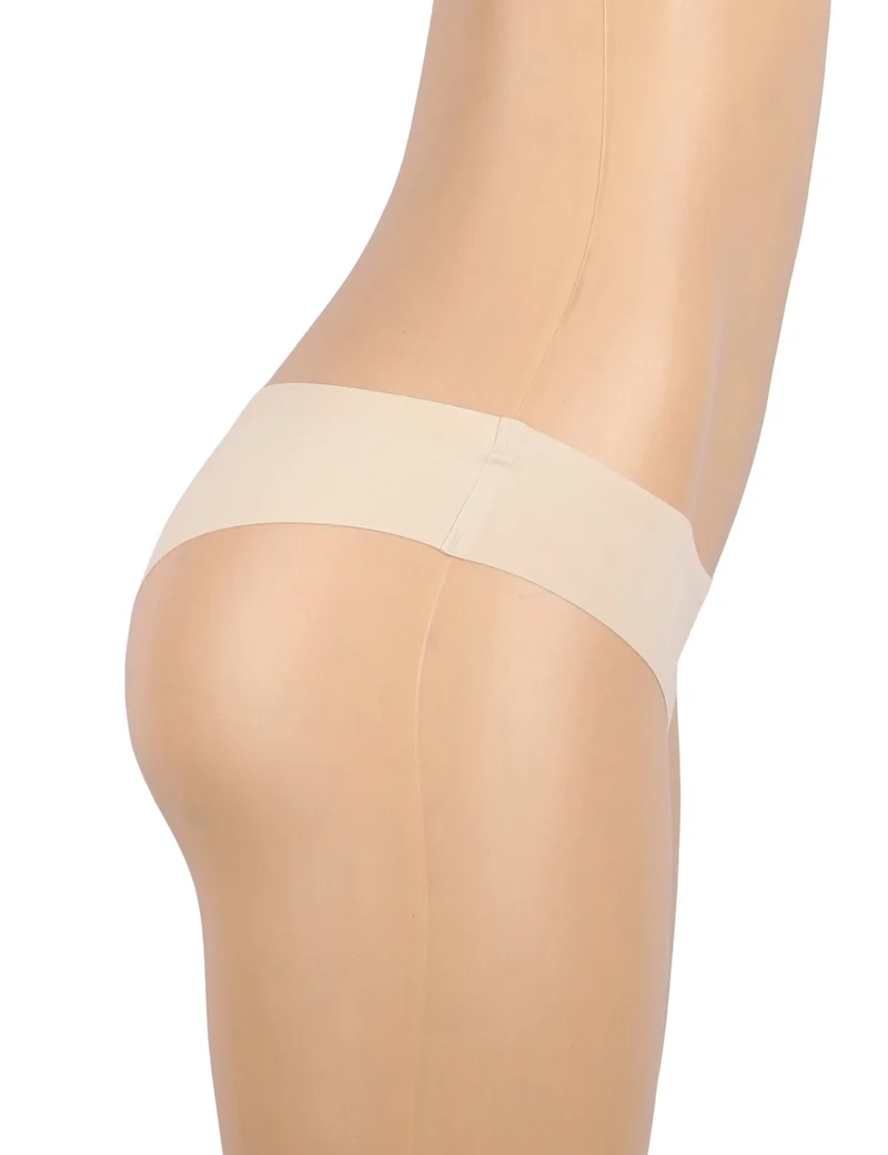 Nahtloser Triangel-Slip in Nude – V-förmiger Bund, Nylon-Bademodenstoff & verstellbarer Beinausschnitt